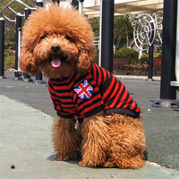 HKM-4721981 Casual Striped Round Neck Pet T-Shirt - Warm and Comfortable Dog Clothing