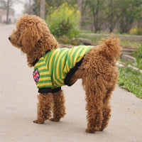 HKM-4721981 Casual Striped Round Neck Pet T-Shirt - Warm and Comfortable Dog Clothing