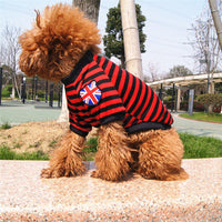 HKM-4721981 Casual Striped Round Neck Pet T-Shirt - Warm and Comfortable Dog Clothing