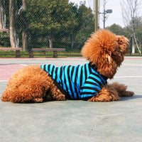 HKM-4721981 Casual Striped Round Neck Pet T-Shirt - Warm and Comfortable Dog Clothing
