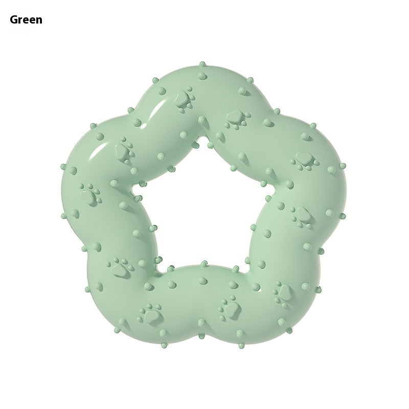 HKM-4722237 Large Flower Shape TPR Molar Dog Toy for Teeth Cleaning and Chewing