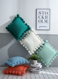 HKM-472275 Hanging Ball Pillowcase - Soft Acrylic Fiber, 45x45cm, Easy Care at 30°C
