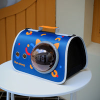 HKM-4723261 Portable Transparent Pet Bag for Cats, Medium Nylon Cat Cage with Cartoon Patterns