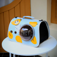 HKM-4723261 Portable Transparent Pet Bag for Cats, Medium Nylon Cat Cage with Cartoon Patterns