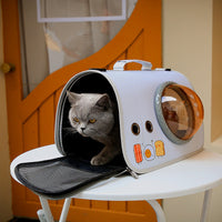 HKM-4723261 Portable Transparent Pet Bag for Cats, Medium Nylon Cat Cage with Cartoon Patterns