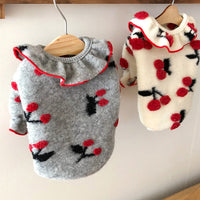 HKM-4724157 Pomeranian Small Puppy Two-Legged Spring & Autumn Clothes in Gray and White