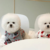 HKM-4724157 Pomeranian Small Puppy Two-Legged Spring & Autumn Clothes in Gray and White