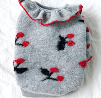 HKM-4724157 Pomeranian Small Puppy Two-Legged Spring & Autumn Clothes in Gray and White