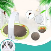 HKM-4724413 Multifunctional 4-in-1 Pet Toy with Cowhide, Plastic, Corrugated Paper, and Feather - 60x40x35cm