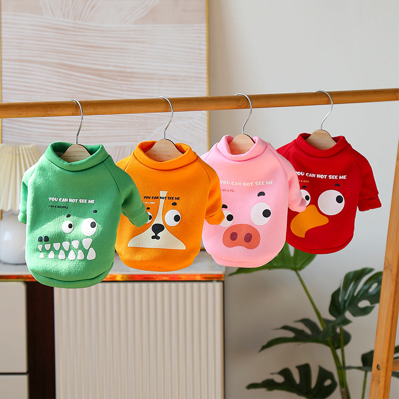 HKM-4724669 Warm and Stylish Dog Clothing in Vibrant Colors – Features Polyester Material and Fun Animal Prints
