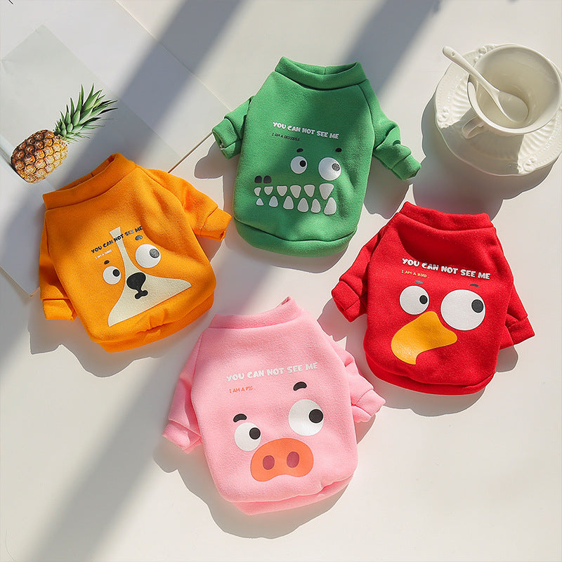HKM-4724669 Warm and Stylish Dog Clothing in Vibrant Colors – Features Polyester Material and Fun Animal Prints