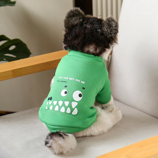 HKM-4724669 Warm and Stylish Dog Clothing in Vibrant Colors – Features Polyester Material and Fun Animal Prints