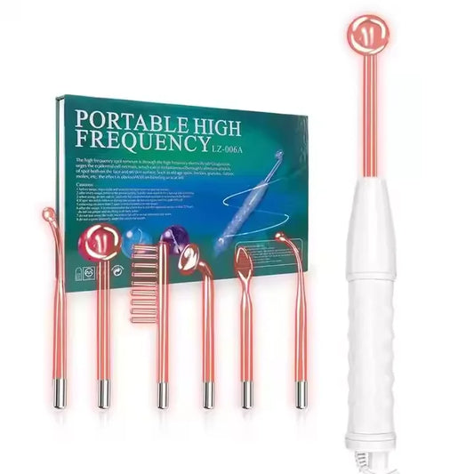 HKM-472531 Portable High Frequency Facial Wand Machine with 4 Electrodes for Skin Rejuvenation and Acne Treatment