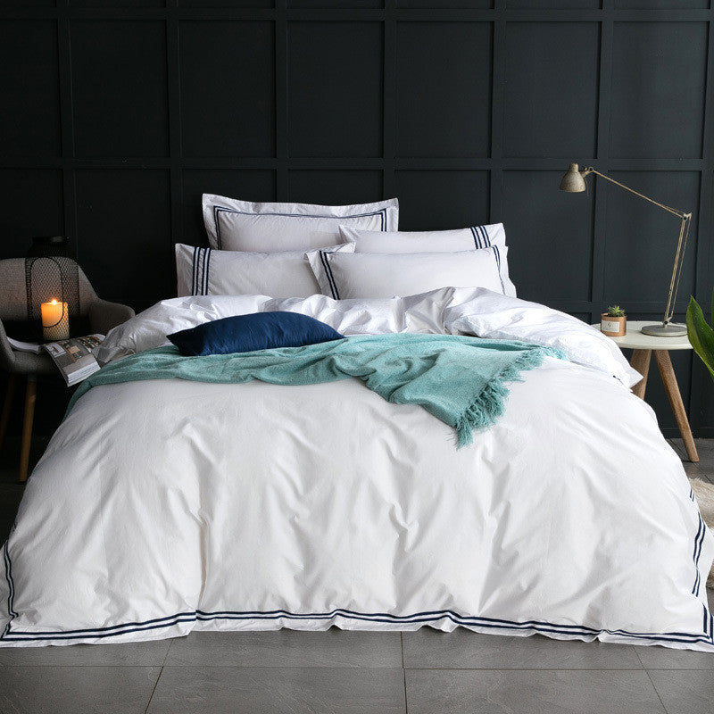 HKM-472531 Satin Sheet Set - Four-Piece Bedding Collection for Comfort and Style