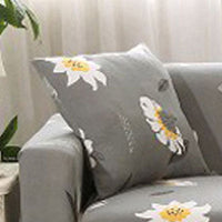 HKM-472595 Super Stretchable Geometric Sofa Slipcover for Three-Seater Couch, Polyester Fabric