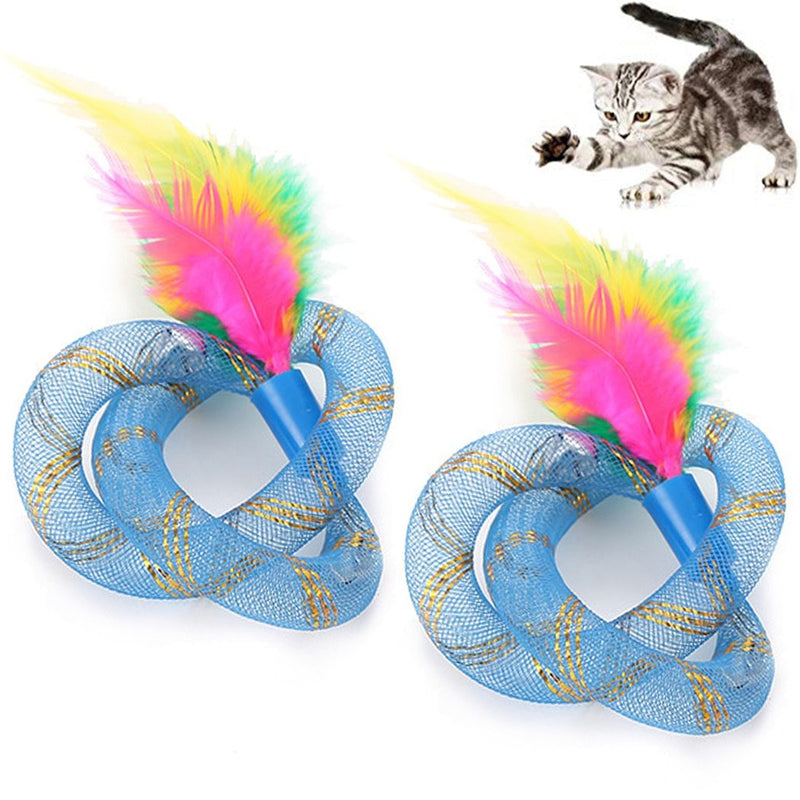 HKM-472659 Pet cat toy thread tube with feather