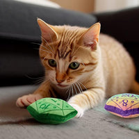 HKM-4726845 Catnip Dice Toy for Interactive Play, Soft Plush Teething Chew for Cats and Kittens, Ideal Gift for Cat Lovers