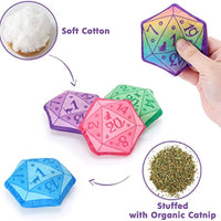 HKM-4726845 Catnip Dice Toy for Interactive Play, Soft Plush Teething Chew for Cats and Kittens, Ideal Gift for Cat Lovers