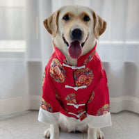 HKM-4727741 Festive Tang Suit for Pets - Winter Cotton Clothes in Various Sizes