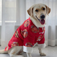 HKM-4727741 Festive Tang Suit for Pets - Winter Cotton Clothes in Various Sizes
