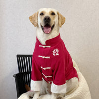 HKM-4727741 Festive Tang Suit for Pets - Winter Cotton Clothes in Various Sizes