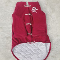 HKM-4727741 Festive Tang Suit for Pets - Winter Cotton Clothes in Various Sizes