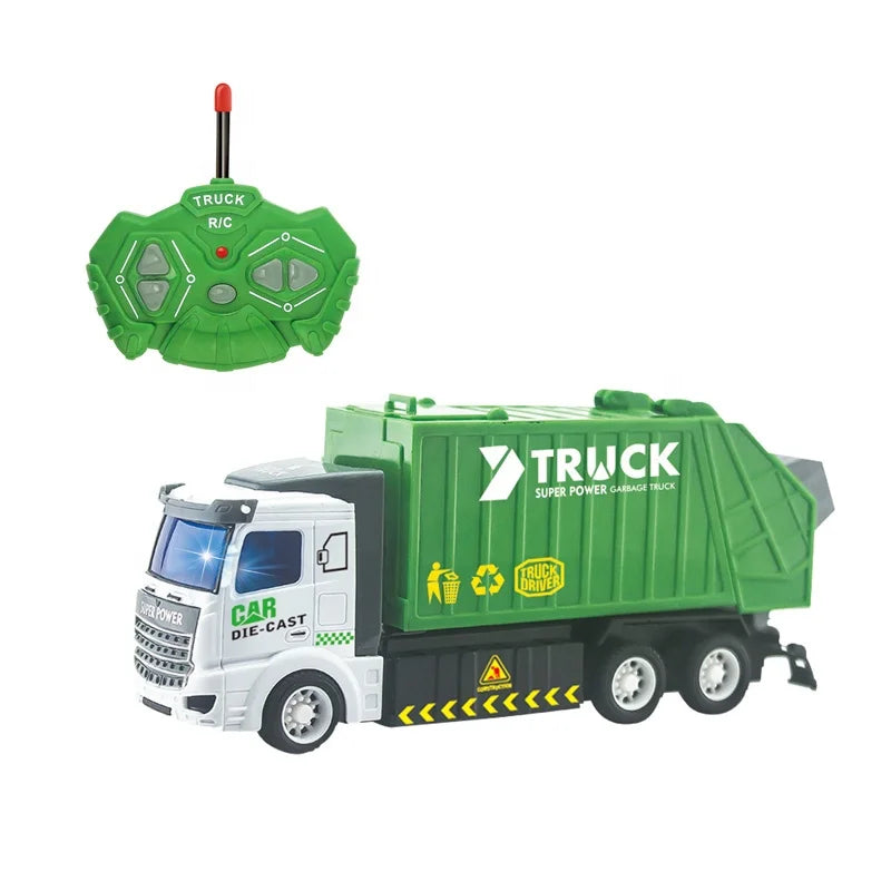HKM-472851 1/48 Remote Control Diecast Garbage Truck Model Toy for Kids Ages 2-7