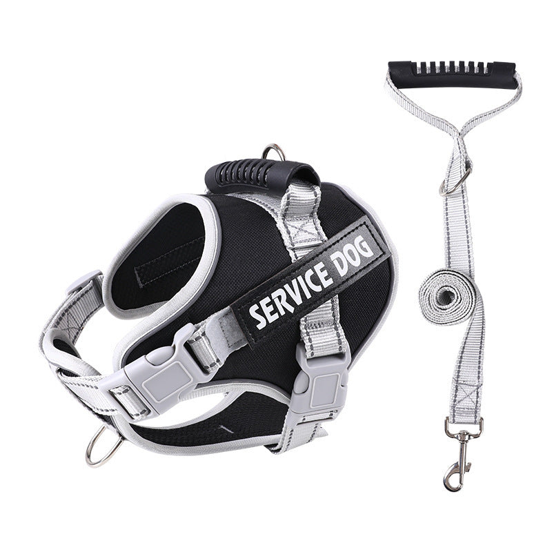 HKM-4731197 Adjustable Explosion-Proof Dog Chest Strap with Leash in Multiple Colors