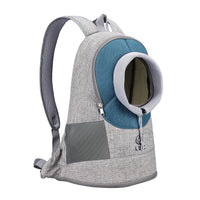 HKM-4731581 Portable Breathable Pet Backpack Carrier for Dogs and Cats, Adjustable with Legs Out Design, Medium to Hard Fabric
