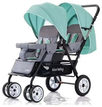 HKM-4732243 folding tandem twin stroller showcase with two seats in a row