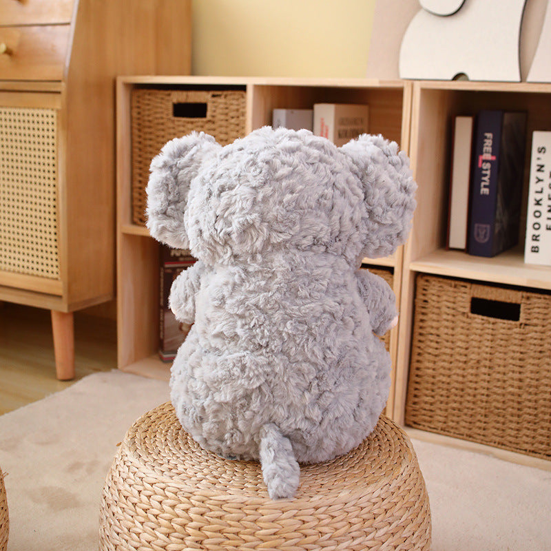 HKM-4734781 Cozy Gray Elephant Plush Toy for Teens - 25cm and 35cm Options Available
