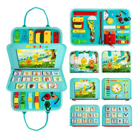 HKM-473491 Montessori Felt Busy Board for Toddlers: Travel-Friendly Learning Toy with Buckle Training Activities