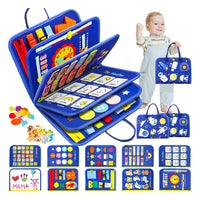 HKM-473491 Montessori Felt Busy Board for Toddlers: Travel-Friendly Learning Toy with Buckle Training Activities