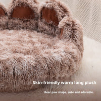 HKM-4735165 Stylish Two-Color Thickened Plush Pet Bed for Dogs, Available in Various Sizes