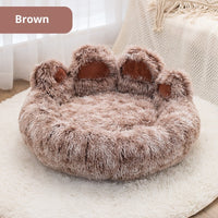 HKM-4735165 Stylish Two-Color Thickened Plush Pet Bed for Dogs, Available in Various Sizes