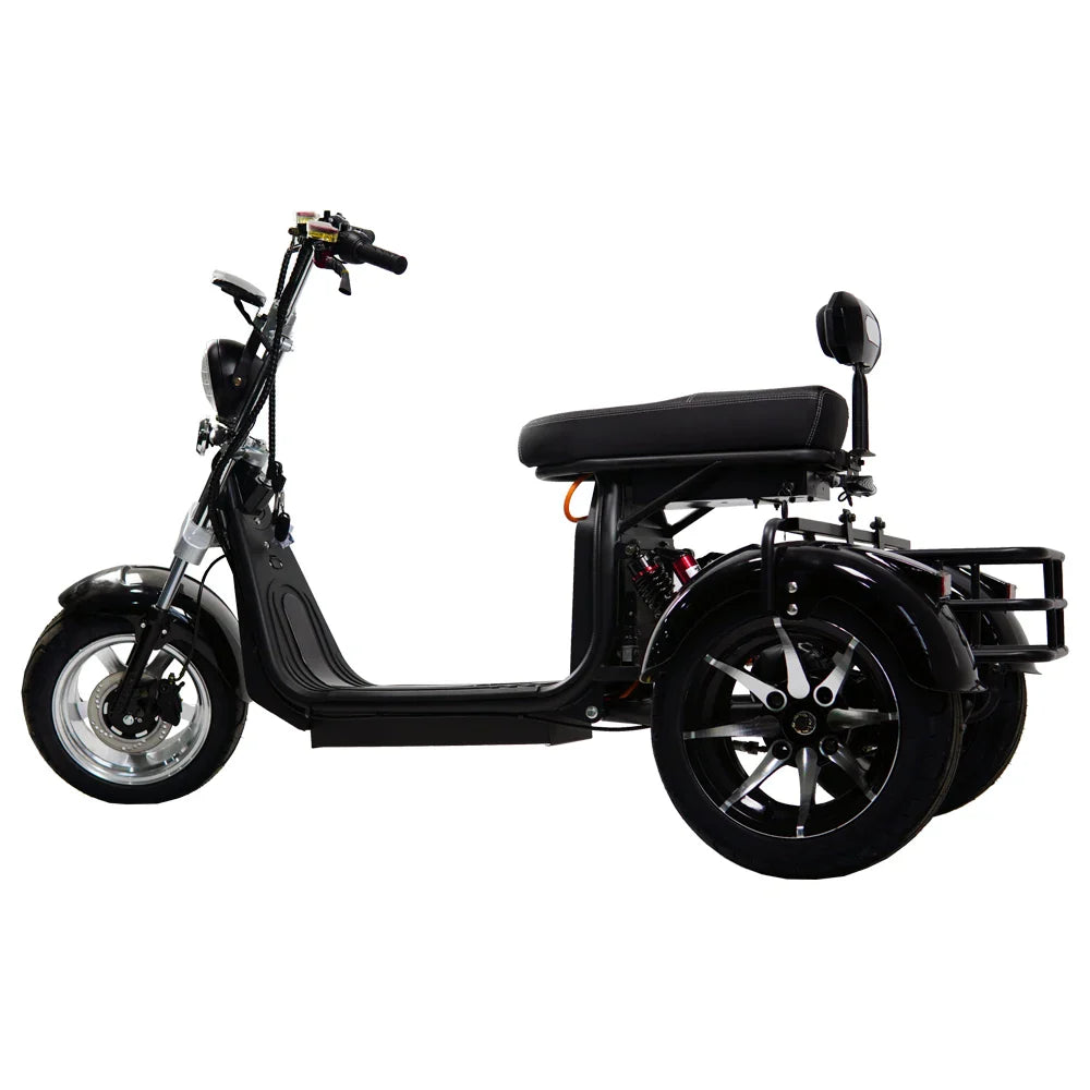 HKM-473555 2000W 3-Wheel Electric Scooter with Lithium Battery, 10-Inch Tires, 90km Driving Range, 150kg Max Load