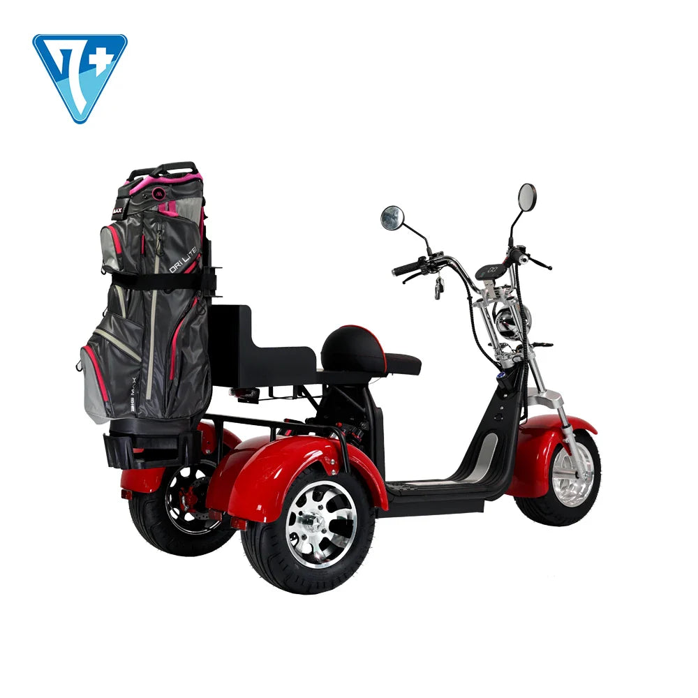 HKM-473555 2000W 3-Wheel Electric Scooter with Lithium Battery, 10-Inch Tires, 90km Driving Range, 150kg Max Load