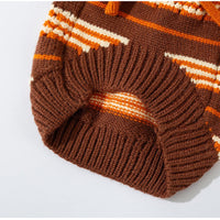 HKM-4735677 Warm Knitted Cat & Dog Striped Pullover for Cold Weather Fashion