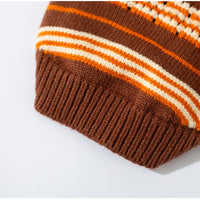 HKM-4735677 Warm Knitted Cat & Dog Striped Pullover for Cold Weather Fashion