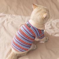 HKM-4735677 Warm Knitted Cat & Dog Striped Pullover for Cold Weather Fashion