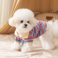 HKM-4735677 Warm Knitted Cat & Dog Striped Pullover for Cold Weather Fashion