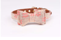 HKM-4737085 Adjustable PU Bow Collar for Pets - Size S, M, L Options Available