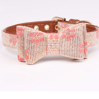 HKM-4737085 Adjustable PU Bow Collar for Pets - Size S, M, L Options Available