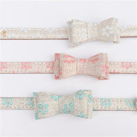 HKM-4737085 Adjustable PU Bow Collar for Pets - Size S, M, L Options Available