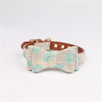 HKM-4737085 Adjustable PU Bow Collar for Pets - Size S, M, L Options Available