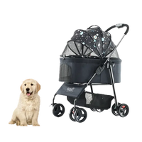 HKM-473875 Lightweight 4-Wheel Pet Stroller for Dogs and Cats - Outdoor Travel Companion
