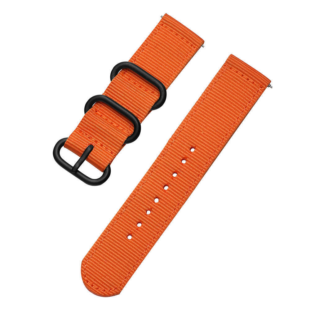 HKM-473875 Nylon Three-Buckle Watch Strap for Samsung Watches - Fits Galaxy Watch3, Active2 & More