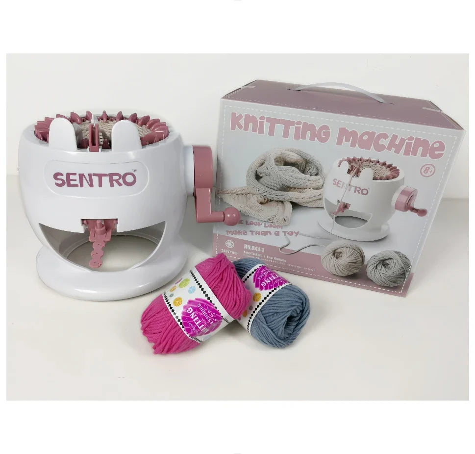 HKM-473875 Sentro Knitting Machine with 22 Needles - Perfect for Kids and Beginners to Create Scarves, Hats, and More