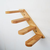 HKM-4739261 Wall-Mounted Cat Climbing Stairs - Solid Wood Jumping Platform for Active Cats