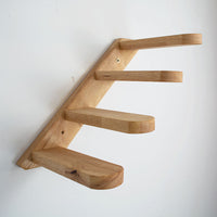HKM-4739261 Wall-Mounted Cat Climbing Stairs - Solid Wood Jumping Platform for Active Cats